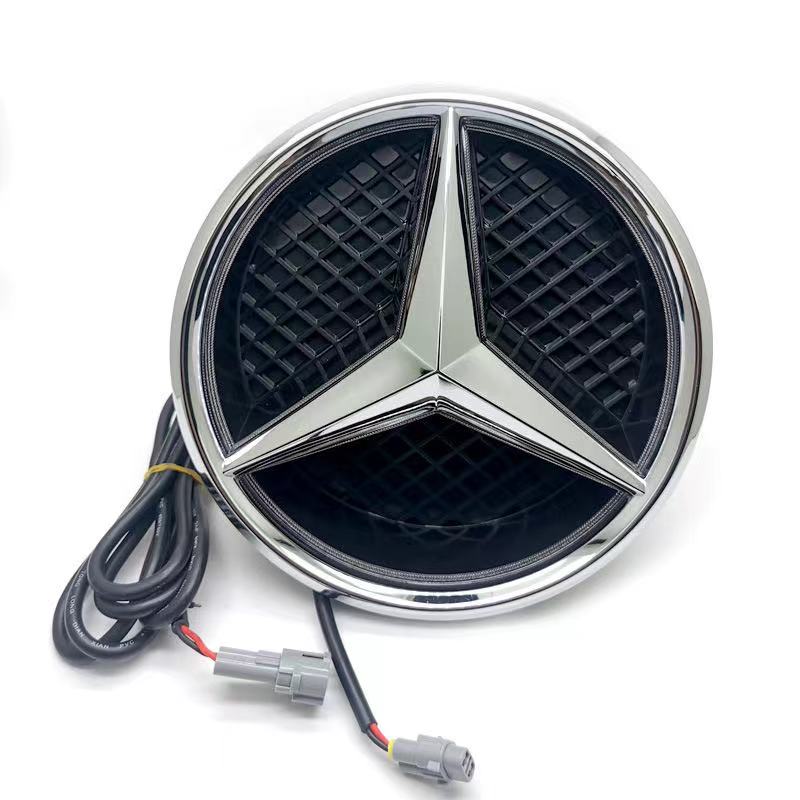 Car Grille Badge 3D  Front Emblem LED Lights  For Mercedes Benz W205 W212 W213 W204 ML W166 CLA C117 W176 W177 E  GLA GLC GLE
