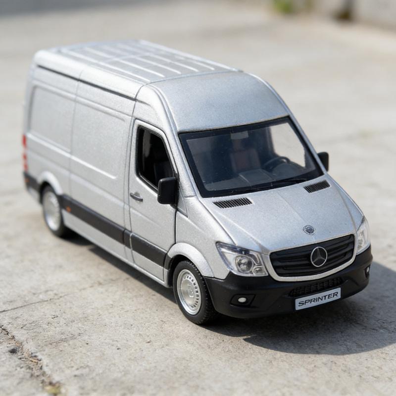 1:36 Benz Sprinter MPV Alloy Truck Car Model Diecast Metal Transport Dump Bus Commercial Car Vehicles Model Simulation Kids Gift
