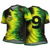 Men's Soccer Jersey Geometric Gradient Running Top Athletic T-shirt Summer Short Sleeve
