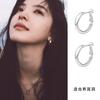 Circle Earrings Women's High-end Stud Earrings Light Luxury Niche Earrings Fashion High-end Earrings Women