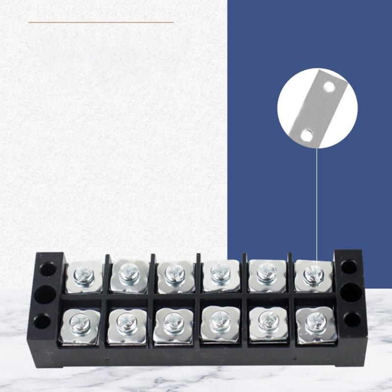 3/4/5/6/8 Position Fixed Wiring Board Double Row Strips Terminals Block Connector Cable Barrier Block Terminals Strips
