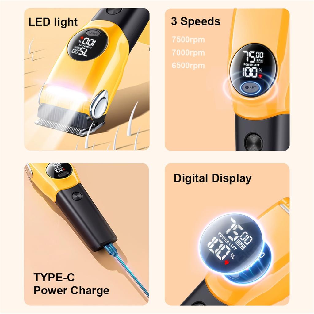 New Professional Dog Clipper Pet Hair Trimmer Cat Shaver Animal Foot Grooming Kit Hair Cutting Machine for Sheeps Rabbits