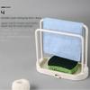 Double-Layer Kitchen Dishcloth Holder Hollow Design Countertop Rag Hanger  Under Sink
