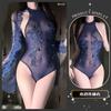 Erotic underwear Sexy perspective Spice girls onesie Water-soluble flower neck slim fit Pure desire temptation suit