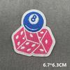 Cartoon Patch Diy Embroidery Patches For Clothing Stripes Badge Letterdice Patches For Jacket Iron On Patch On Clothes