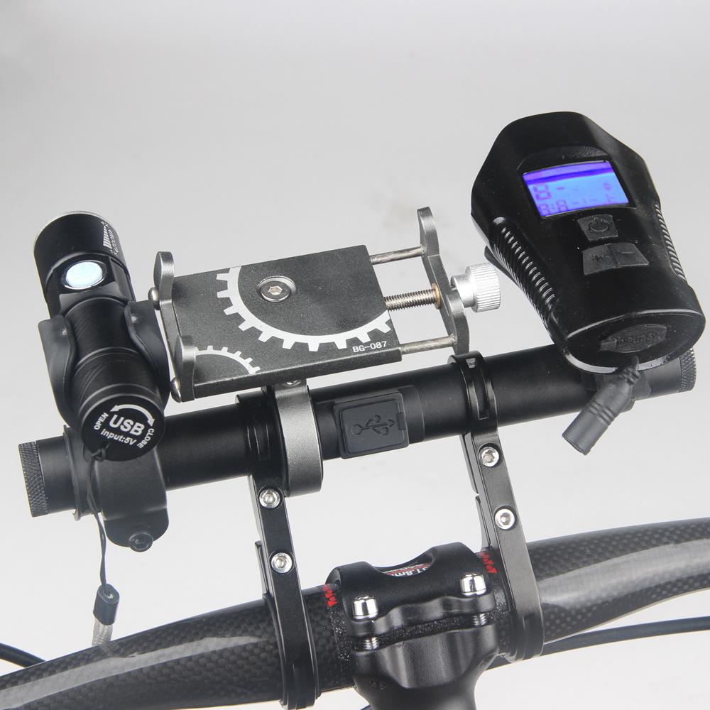 Bicycle Handlebar Extension Bracket, Headlight Flashlight Bracket Clip, Riding Equipment USB Can Be Used As A Power Bank
