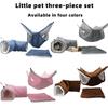 Small Pet Tunnel & Hideaway Hammock: 3-Piece Set for Sugar Gliders, Ferrets, Hamsters & Guinea Pigs