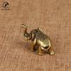 Mini Cute Brass Elephant Small Statue Desktop Drnaments Hooks Home Office Decorative Ornament Creative Brass Elephant Key Chain