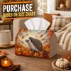 1pc Natural Woodland Animal Tissue Box - Hedgehog Foliage Flora Napkin Storage Box, Suitable for Rolls/facial Tissues/single Sheets,available for Autu