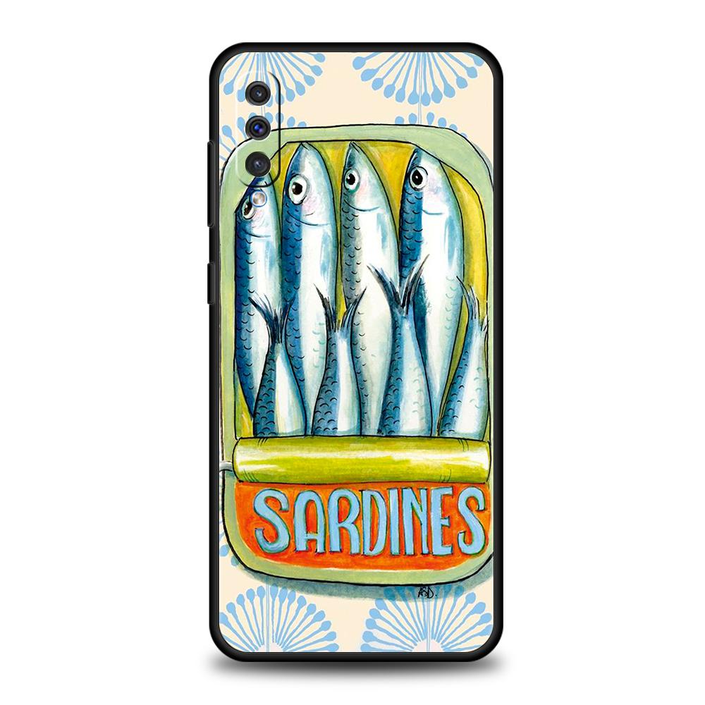 Sardines Canned Case For Samsung A56 A36 A26 A24 A16 A14 A12 A32 A50 A70 A20S A22 A30 A40 A34 A54 A42 A52 A04s A06 5G Cover