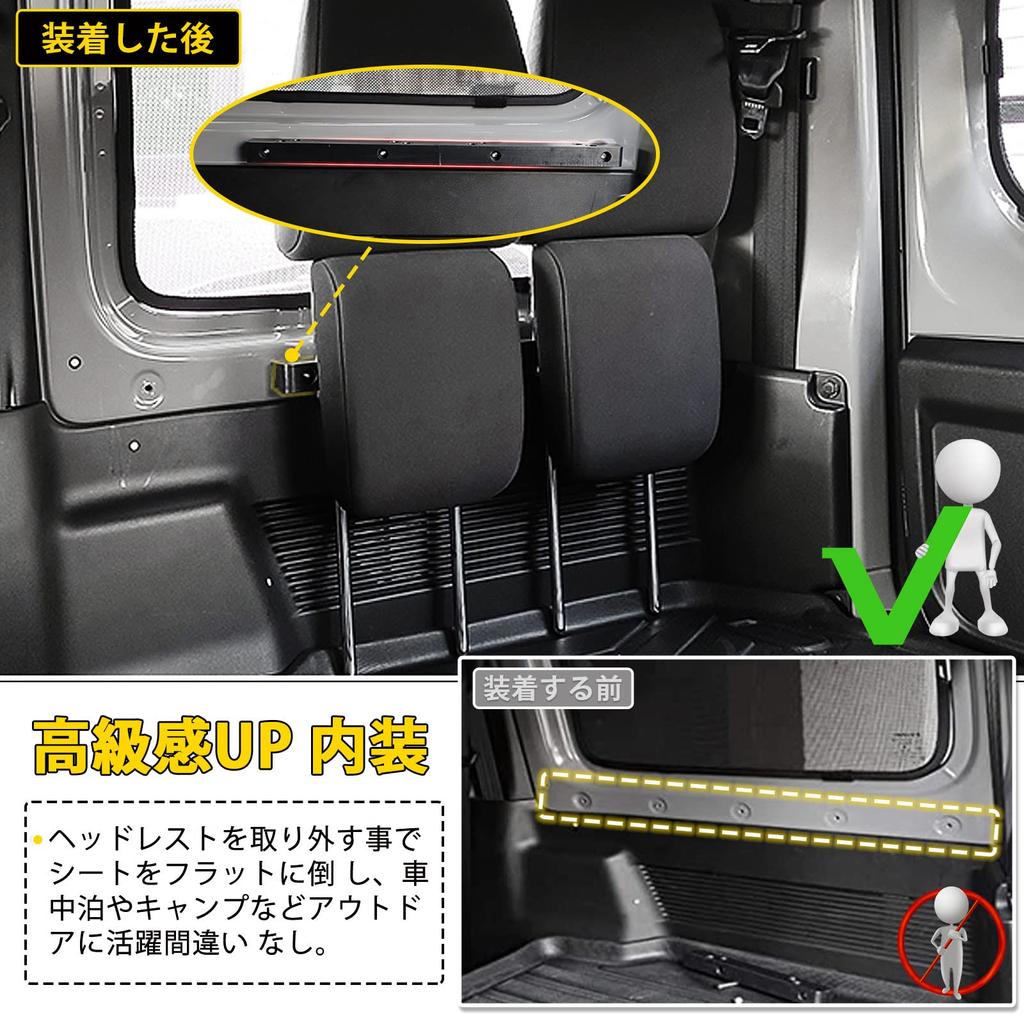 Virauto Suzuki Jimny Sierra JB74 Headrest Right Side Set Ideal for Car Custom Interior Made of Easy Set of 2 Jimny JB64/Jimny Holder, (JIMNY