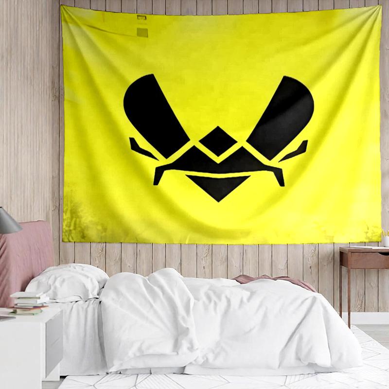 logo Team Vitality Tapestry for Bedroom Aesthetic Classroom Tapestries Wall Hanging for Living Room Dorm Office,Ideal Creative Gift