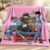 Gorillaz blanket Flannel Blanket Soft Cozy Plush Throw for Sofa Bed Lightweight Home Decoration Outdoor camping