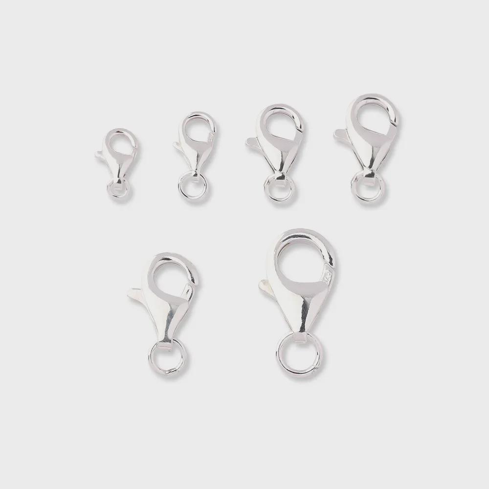 S925 Silver DIY Bracelet & Necklace Spring Lobster Clasp Water Drop Buckle