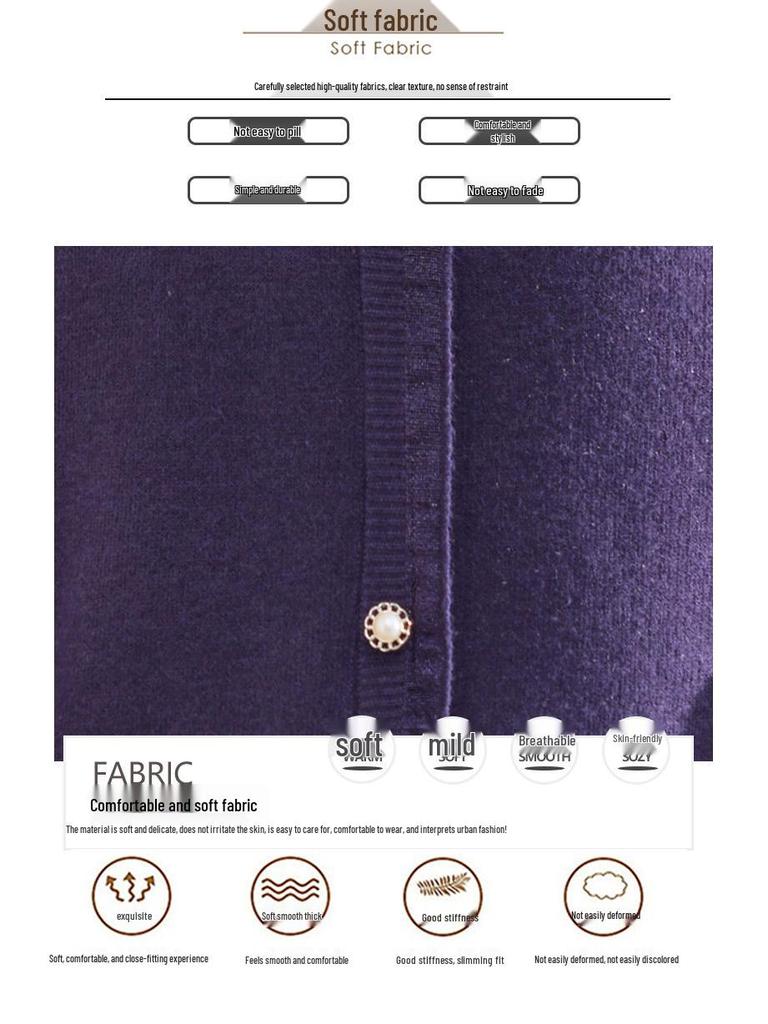 2025 Stylish Winter Fleece Sweater for Middle-Aged & Elderly Women - Half-High Collar, Plus Velvet Warmth.