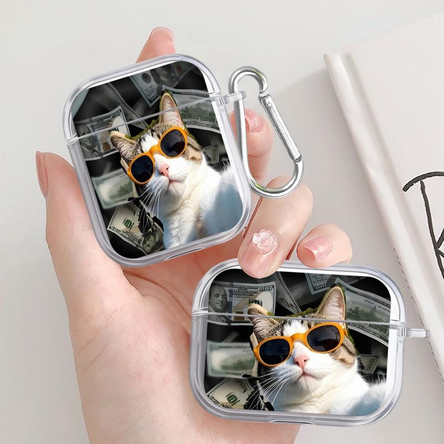 Rich Cat Monkeys Case For Airpods 2 Pro3 1 Pro 4 3 Pro2 Clear Earphone Cases Cover