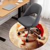 1PC cat Christmas Office Round Area Rug, Under Office Chairs Bedroom Living Room Home Decor,Carpet for Office, -1110190