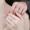 925 Silver-Plated Bamboo Joint Rings for Couples - Open Design, Perfect 520 Gift for Your Girlfriend
