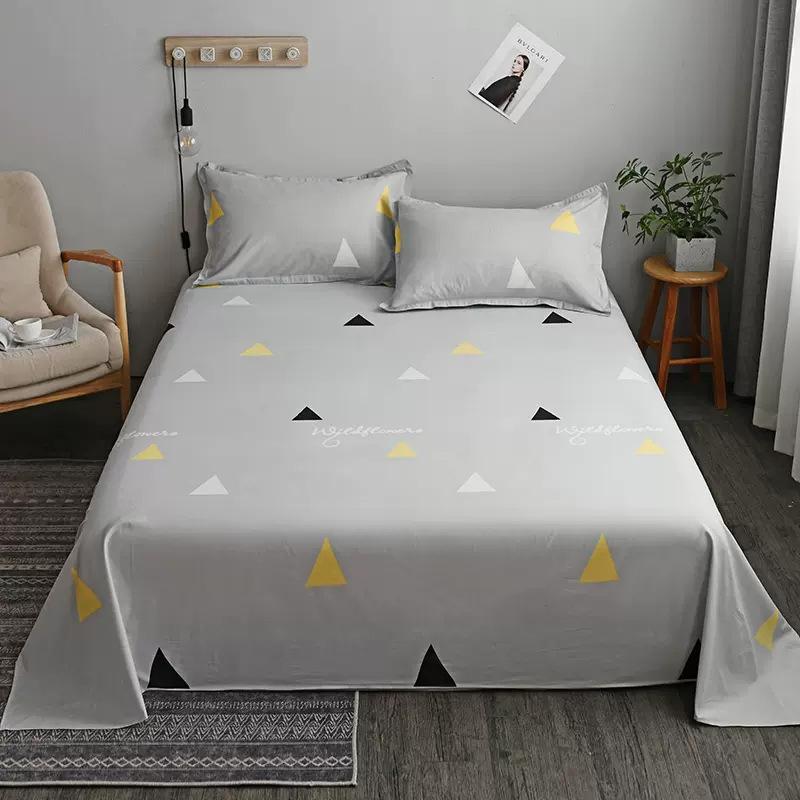 Bed Sheet Single Piece Winter Brushed 1.5m 1.2m Dormitory Single Student Pure Washed Cotton Thick Quilt Cover