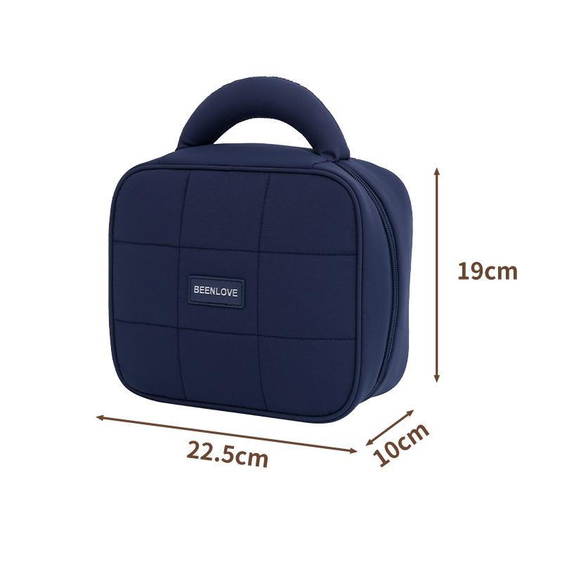 Soft Foam Women's Cosmetic Bag Handheld Makeup Wash Skincare Pouch Large Capaci Square Toiletries Storage Organizer