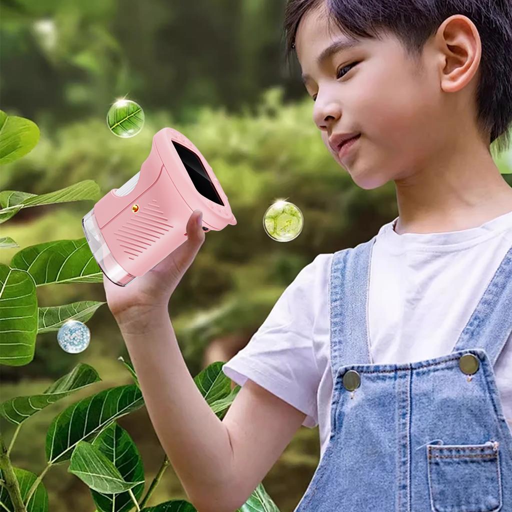 Kinder Digitalmikroskop 1000X 1080P Handliches Mini-Taschenmikroskop mit 2,4 Zoll IPS-Bildschirm Wiederaufladbar für Kinder Schüler