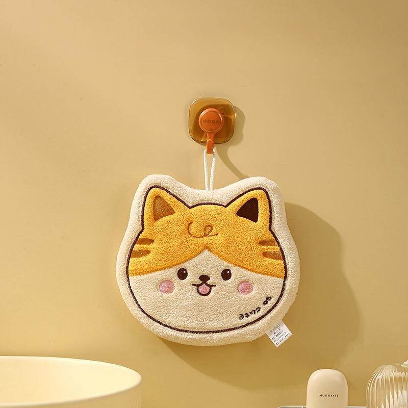 Asciugamano da appendere, simpatico cartone animato, animale, asciugamano in pile di corallo, spugna a doppio strato, super forte, assorbimento dell'acqua, asciugatura rapida, asciugamano multifunzionale