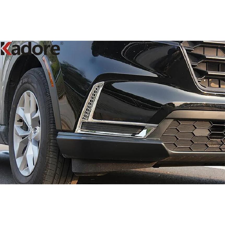 Front Fog Light Lamp Cover Trim For Honda CRV CR-V  2024 Carbon Fiber Head Foglight Air Vent Flow Trims Car Accessories