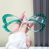 Large Computer Glasses Frame Women Men Cat Eye Anti Blue Light Butterfly Eyewear Blocking Glasses Optical Spectacle Eyeglasses