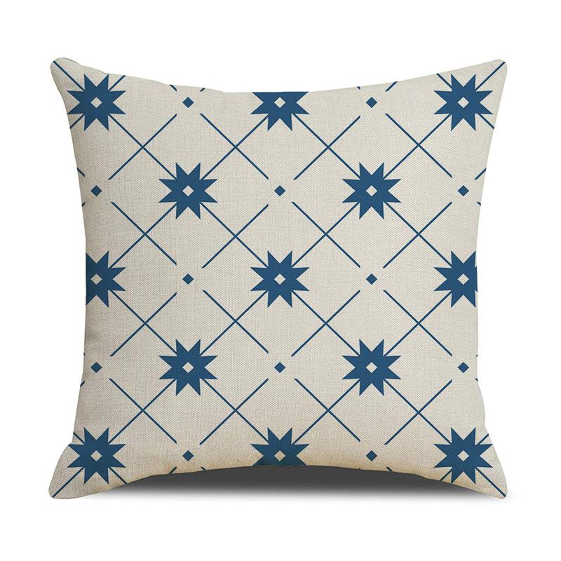 Nordisches Geometrisches Mandala Leinen Kissenbezug Digitaldruck Auto Sofa Bett Kissen Kissenbezug Zuhause