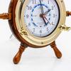 14" Authentic Nautical Time Tide Clock Porthole Ship Wheel | Navy Pirate's Gift & Decor | Nagina D6-2UX1-VEAG