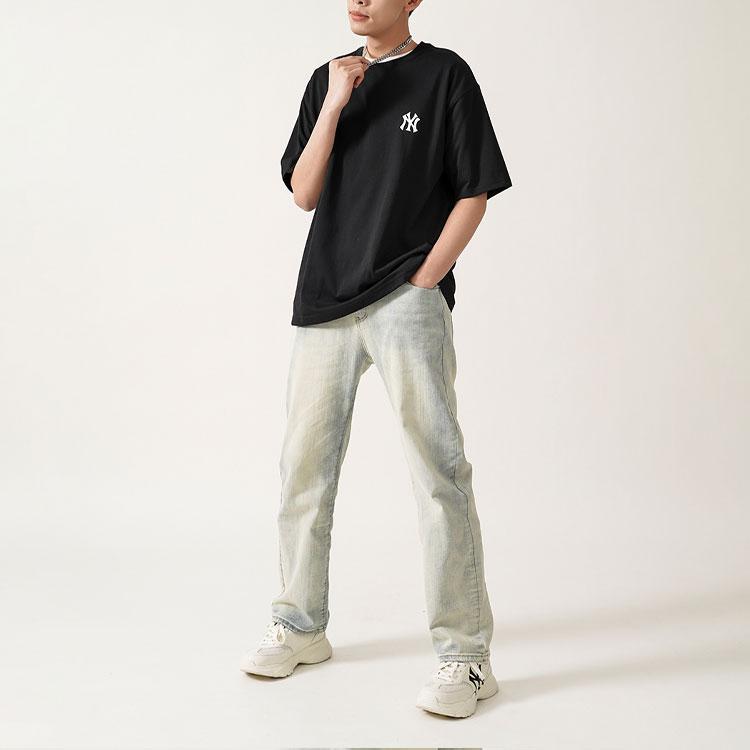 New MLB T Shirts Unisex Black 3ATS33023-50BKS