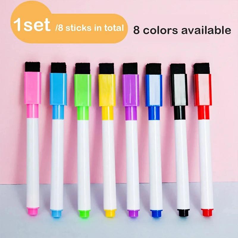 Office Teaching Supplies for Classroom Use Magnetic Erasable Whiteboard Pen Color Options Blackboard Note Numbering Stationery