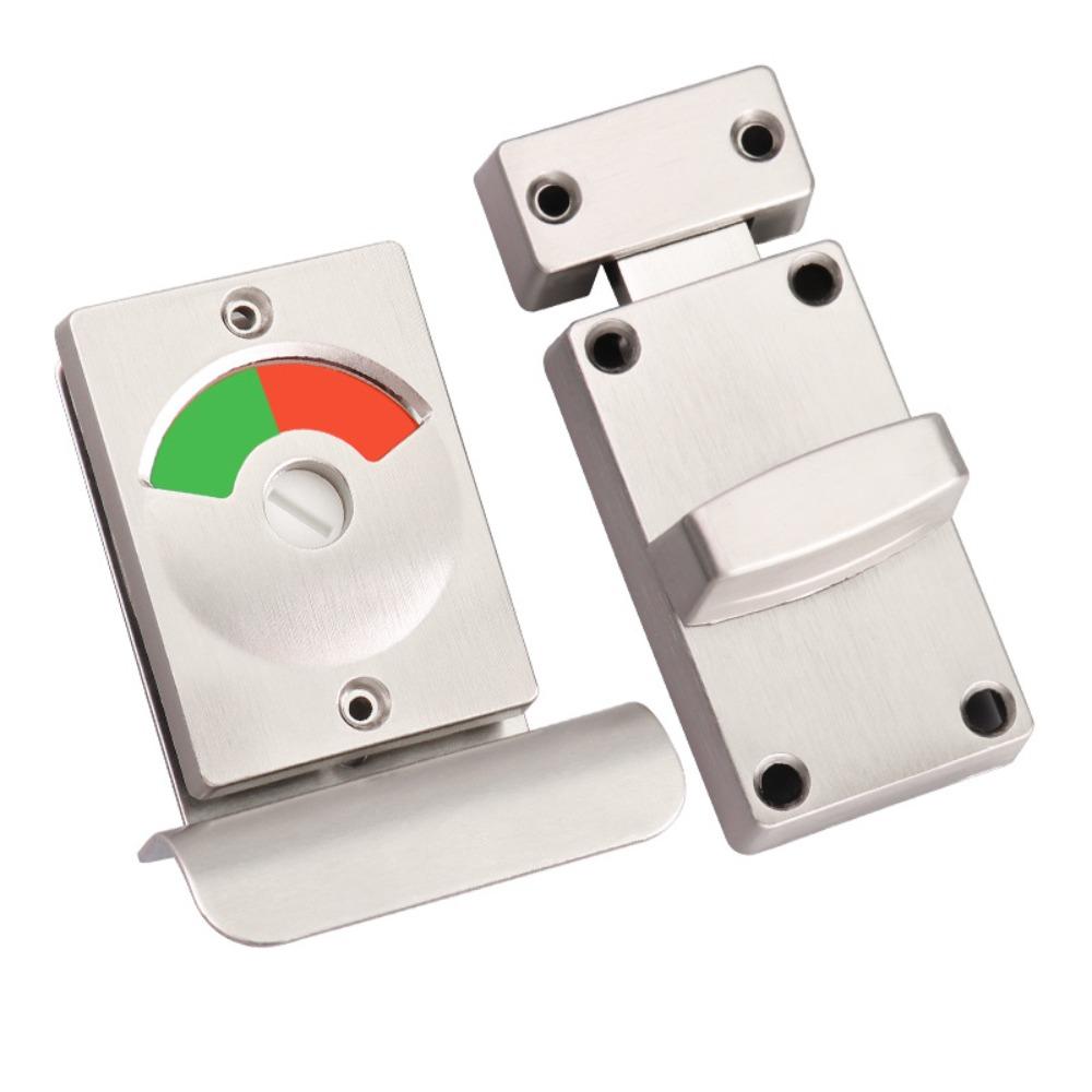 Smooth Operation Stainless Steel Partition Door Lock Metal Indicator Door Lock  Restroom