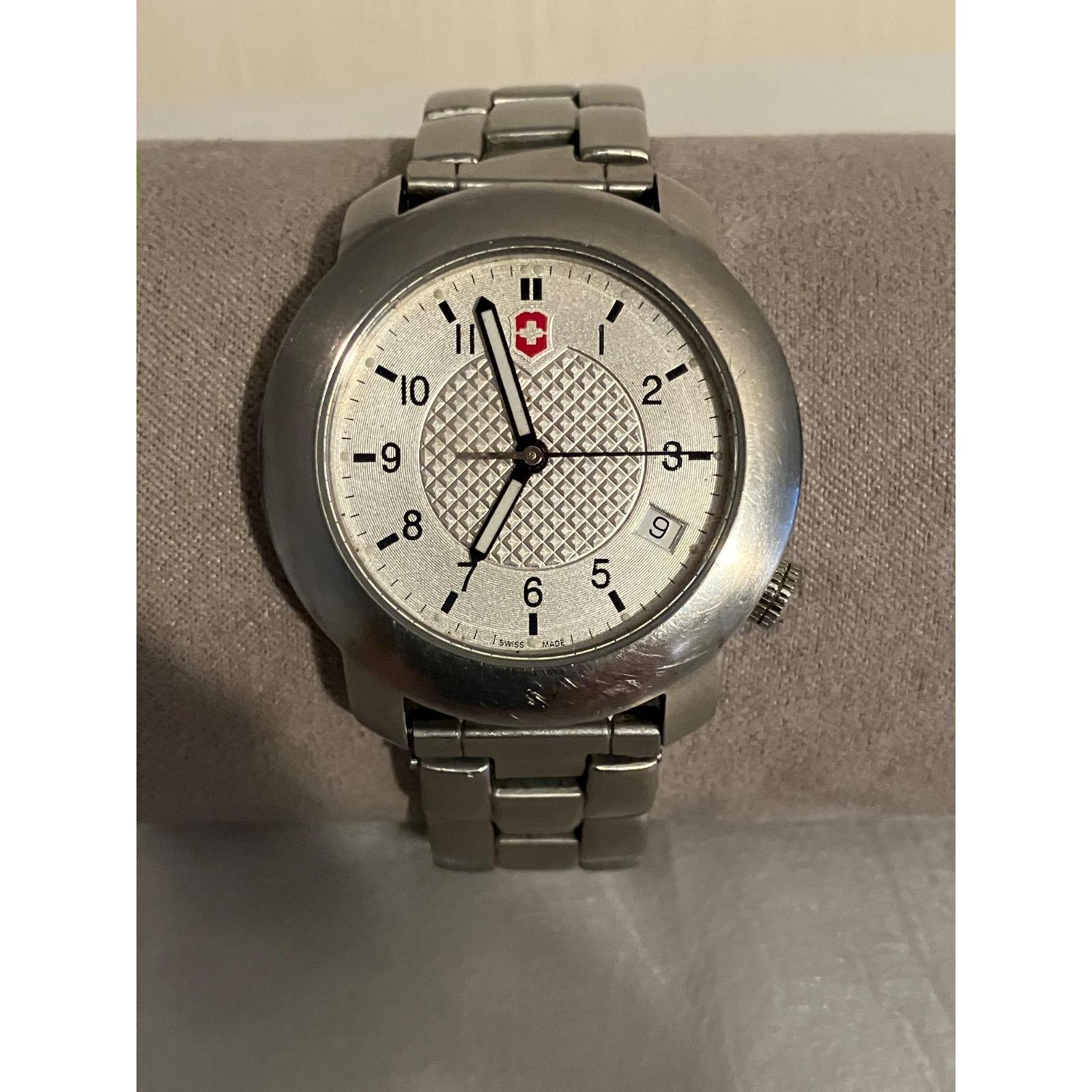 Used Price reduction operationVICTORINOX V7-00 Basic 10BAR QZ watch battery new