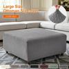 Jacquard Stretch Ottoman Cover S/M 2 Size Living Room Sofa Footrest Stool Slipcover Anti-scratch Pouf Covers Home Decoration