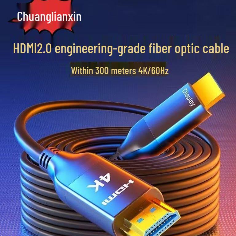 

Кабель HDMI 2.1 4K120Гц/8K з оптоволокна для телевізора, монітора, проєктора, телеприставки HDMI 2.0 (4K) Fiber Optic Flagship Version