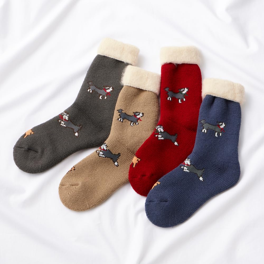 Gunze Ultra Heat Warm Socken Gebürstete Wolle Kaltes Wetter C Braun Damen UCHI-COLLE (2-Paar-Set), Mischung, Mittellang, Schutz,