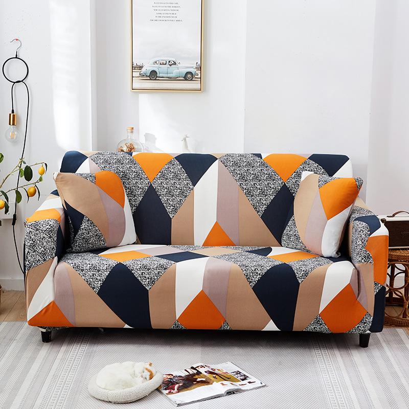 Solid Color Elastic Sofa Cover All-inclusive Old-fashioned Armrest Sofa Cover Fabric Dust Cover Light Luxury