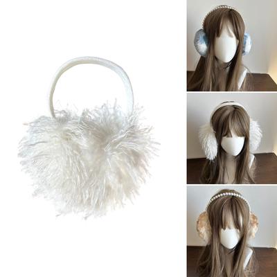 Collapsible Plush EarMuffs for Women and Kids Ear Warmer Furry Headband for Winter Christmas New Year Gifts