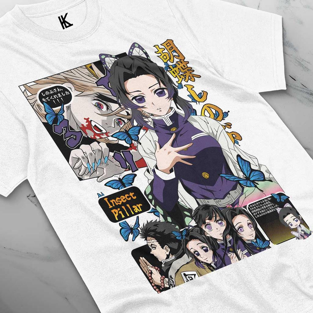 Shinobu Kocho T-Shirt Demon Slayer Kimetsu No Yaiba Design Anime Weiches T-Shirt Baumwolle