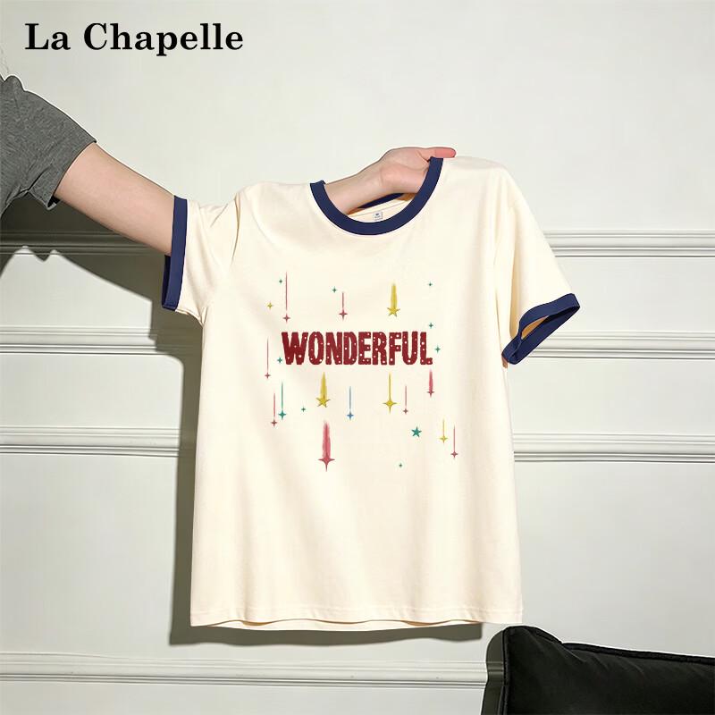 La Chapelle Women s Pure Cotton Contrast Meteor Print T-shirt 3XL