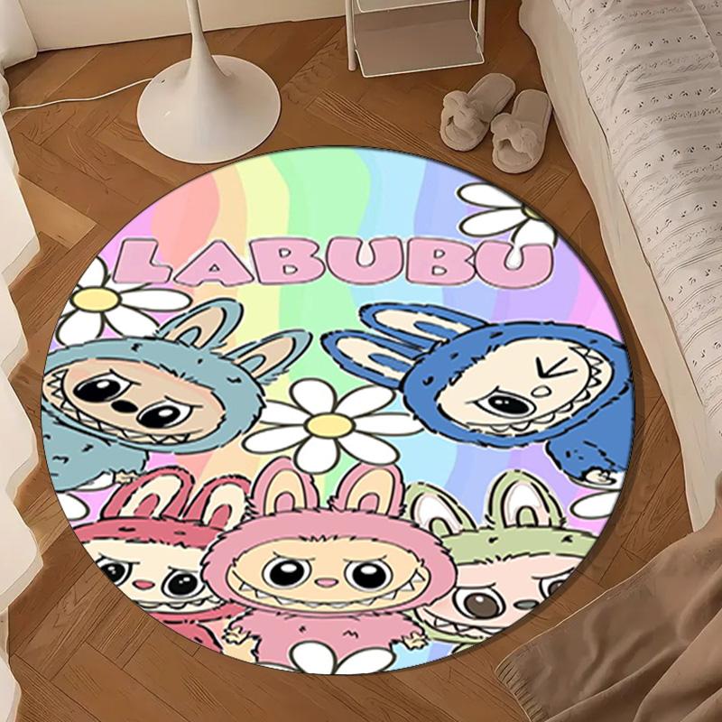 Bunny Costume Adventure Round Rug for Livingroom,Bedroom, Palyroom, Chair Rug, Area Rug, Circle Carpet, Large Size Fan Christmas Gift