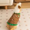 Brown Quilted Corgi Vest Medium To Large Dogs Warm Padded Outdoor Harness-Compatible Pet Jacket