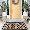 Modern Geometric Welcome Door Mat for Entryway Floor Rug Indoor Hallway Mat House Decor 40x60cm Black Beige
