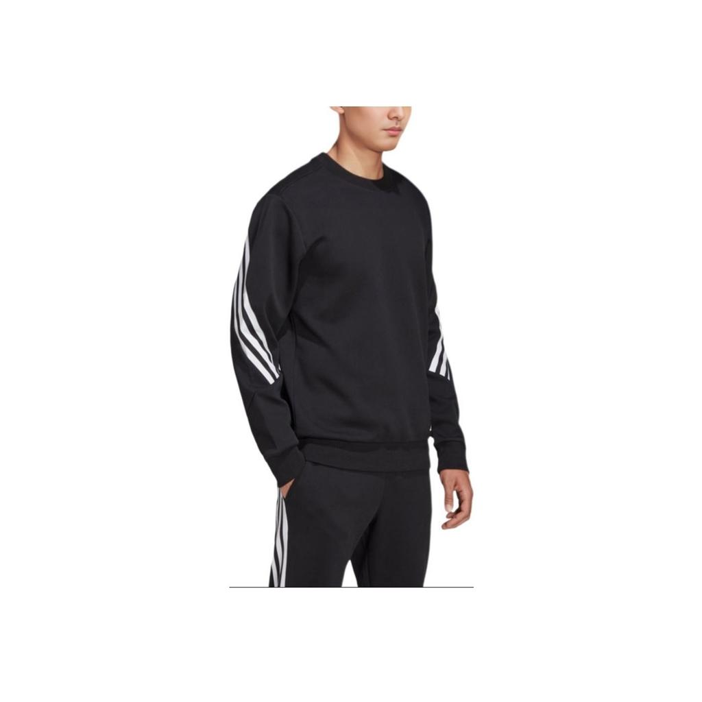 Adidas FI Crew Sweatshirt With Striped Panel Men Sweatshirt Black H46538