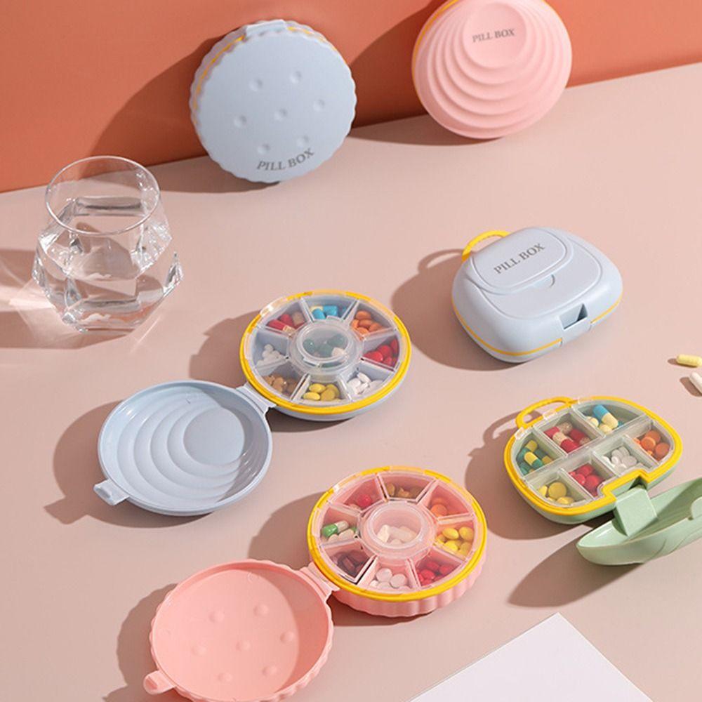 

Round Pill Case Mini Medicine Boxes Sealed Pill Container Travel