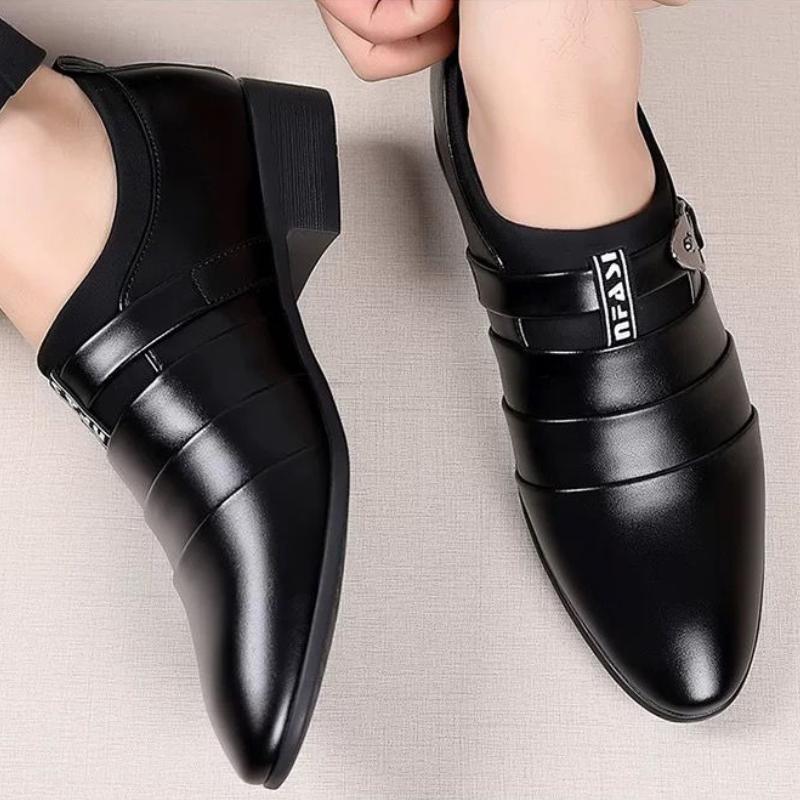 Social Shoe for Men Leather Casual Spring Autumn Pointed Toe Dress Shoes Man Official High Quality Fashion Party Legitimate Suit