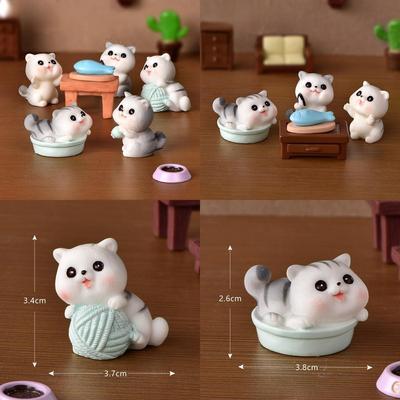 Naughty Diy Ornament Cat Micro Landscape Production Resin Desktop Decoration