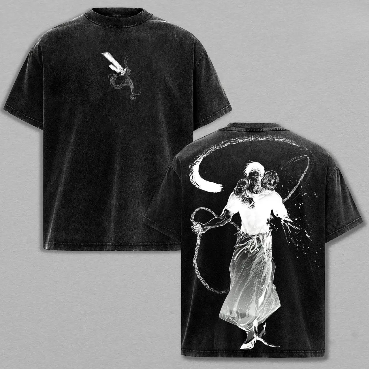 

Fushiguro Toji Jujutsu Kaisen T-shirt Anime Printed Washed Y2k T Shirt Summer Loose Short Sleeve Cotton Tees Tops Men Clothing S чёрный