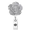 Flower ID Card Badge Clip  Badge Reel Certificate Clasp Badge Holder Retractable Badge Reel